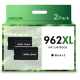 Arcon 962XL Ink Cartridges Compatible for 962 962XL Ink Cartridges for OfficeJet Pro 9015e 9025e 9022e 9015 9025 9020 Printer (Black, 2 Pack)