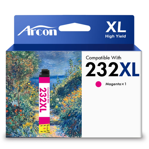 232XL Ink Cartridges 1 x Magenta Compatible for 232 232 XL 232XL Printer Ink for Expression Home XP-4200 XP-4205 WF-2930 WF-2950 All-in-One T232 T232XL