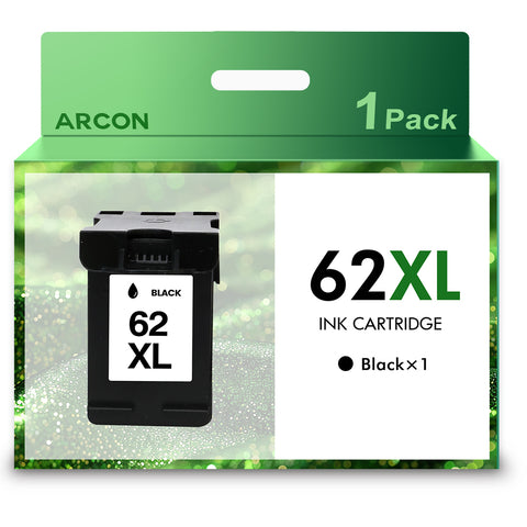 Arcon 62XL Ink Cartridges Compatible for HP 62XL Ink Envy 5660 5540 5640 OfficeJet 200 250 5740 5745 Printer (Black, 1-Pack)