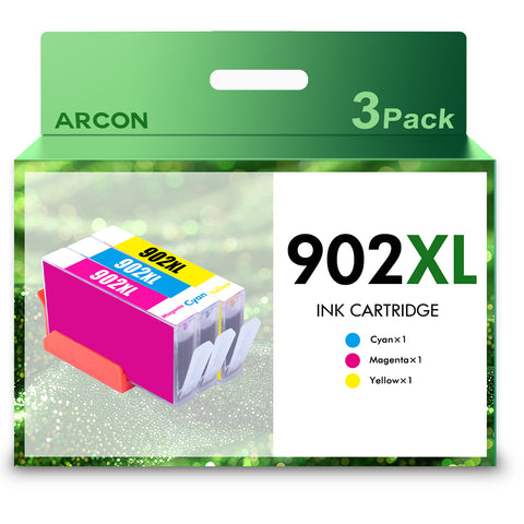 902XL Compatible for HP 902 XL Ink Cartridges Combo Pack Compatible for HP Officejet Pro 6978 6968 6958 6970 6960 6962 6975 6950 6954 Printer (Cyan Magenta Yellow, 3 Pack)