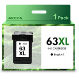 63XL Ink Cartridge Compatible for HP 63 Ink Cartridges Compatible for HP 63XL for Officejet 3830 4650 5255 5258 4655 5252 Envy 4520 4512 Printer( 1 Black )