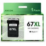 Arcon 67XL Black Ink Cartridge Compatible with HP 67 Ink Cartridge 67XL for DeskJet 2775 2776 2777 2778 2779 6078 6478 Printer (1 Pack)