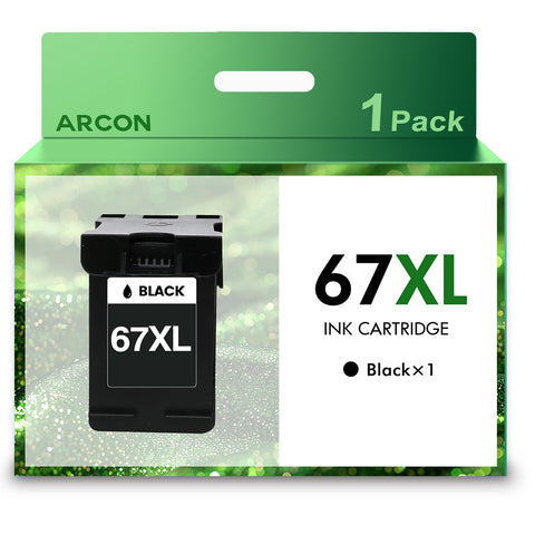 Arcon 67XL Black Ink Cartridge Compatible with HP 67 Ink Cartridge 67XL for DeskJet 2775 2776 2777 2778 2779 6078 6478 Printer (1 Pack)