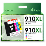 910XL Ink Cartridge Compatible for HP910XL 910 Combo High Yield Printer Ink OfficeJet Pro 8020 8024 8025 8028 8035 OfficeJet 8022 8010 8012 8014 8015 8018 (Black, Cyan, Magenta, Yellow,4-Pack)