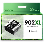 902XL Compatible for HP 902 XL Ink Cartridges Combo Pack Compatible for HP Officejet Pro 6978 6968 6958 6970 6960 6962 6975 6950 6954 Printer (Black, 2 Pack)