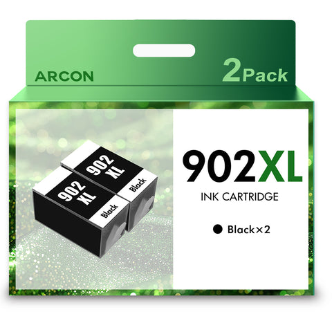902XL Compatible for HP 902 XL Ink Cartridges Combo Pack Compatible for HP Officejet Pro 6978 6968 6958 6970 6960 6962 6975 6950 6954 Printer (Black, 2 Pack)