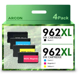 Arcon 962XL Ink Cartridge Compatible for 962XL 962 Ink Cartridges for 9010e 9012e 9015e 9018e 9020e 9025e 9028e for OfficeJet Pro 9010 9012 9015 9016 9018 9020 9025 Printer (4-pack)