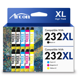 232 XL Ink Cartridges 10 Pack Compatible for Epson 232XL 232 Printer Ink T232 T232XL Combo Pack for Expression Home XP-4200 XP-4205 WF-2930 WF-2950 All-in-One (4 Black, 2 Cyan, 2 Magenta, 2 Yellow)