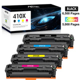 410X Toner Cartridges Compatible for HP Laserjet MFP M477fnw M477fdw M452dn 410A 410X CF410A CF410X M477fdn M452nw M477 M452 M377 Printer Ink (Black Cyan Yellow Magenta, 4-Pack)