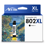 802XL Ink Cartridges 1 x Black Compatible for 802XL 802 802 XL Black Printer Ink for WorkForce Pro WF-4740 WF-4730 WF-4720 EC-4020 EC-4030 T802 T802XL