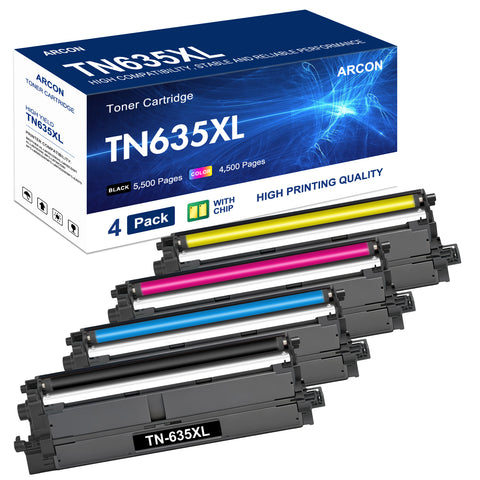 TN635XL High Yield Toner Cartridge TN-635XL Compatible for Brother TN 635XL TN635XL Toner Brother HL-L8430CDW HL-L8430CDWT HL-L8570CDW MFC-L8730CDW MFC-L8930CDW (Black, Cyan, Magenta, Yellow 4pack)