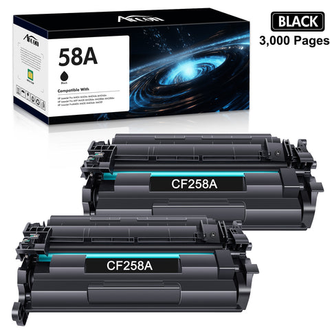 58A Toner Cartridge Black Compatible for HP 58A CF258A 58X CF258X 2-Pack HP Laserjet Pro M404dn M404n MFP M428fdw M428fdn M406dn M430f Printer Ink