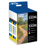 232 XL Ink Cartridges 8 Pack Compatible for Epson 232XL 232 Printer Ink T232 T232XL Combo Pack for Expression Home XP-4200 XP-4205 WF-2930 WF-2950 All-in-One (2 Black, 2 Cyan, 2 Magenta, 2 Yellow)