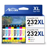 232XL Ink Cartridges 8 Pack Compatible for 232XL 232 Printer Ink T232 T232XL Combo Pack for Expression Home XP-4200 XP-4205 WF-2930 WF-2950 All-in-One (2 Black, 2 Cyan, 2 Magenta, 2 Yellow)