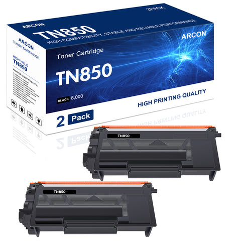 TN850 TN820 High Yield Toner Cartridges Black for Brother TN 850 TN 820 MFC-L5850DW DCP-L5600DN HL-L5200DW MFC-L5700DW MFC-L5900DW Printer Ink 2-Pack