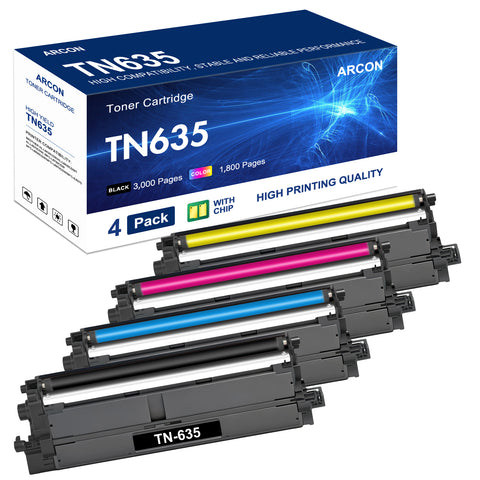 TN635 High Yield Toner Cartridge TN-635 Compatible for Brother TN 635 TN635 for Brother HL-L8430CDW HL-L8430CDWT HL-L8570CDW MFC-L8730CDW MFC-L8930CDW(Black, Cyan, Magenta, Yellow 4pack)
