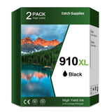 2-Pack 910XL Black Ink Cartridge Compatible for HP 910 910XL Work with OfficeJet Pro 8025 8028 8035 8020 8024 OfficeJet 8022 8010 8012 8014 8015 8018 Printer High Capactiy