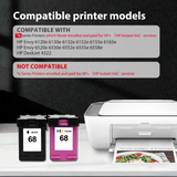 68 Ink Cartridge Compatible for 68e Ink Cartridge Combo Pack for Envy 6555e 6155e 6165e Printer Ink Cartridge