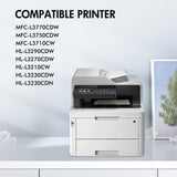 TN227 Black Toner Cartridge Compatible 2-Pack for Brother TN-227BK TN223 MFC-L3770CDW L3750CDW L3710CW HL-L3210CW L3290CD L3270CDW L3290CDW Printers