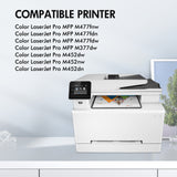 410A Toner Cartridge Compatible for HP 410A 410X CF410A CF410X M477fdw Color Laserjet MFP M477fnw M452dn M477fdn M452nw Pro M477 M452 M377 Printer Ink ( BK/C/M/Y, 4 Pack )