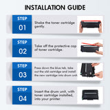 TN850 TN820 High Yield Toner Cartridges Black for Brother TN 850 TN 820 MFC-L5850DW DCP-L5600DN HL-L5200DW MFC-L5700DW MFC-L5900DW Printer Ink 2-Pack