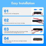 414A 414X Toner Cartridges with Chip Compatible for HP 414A W2020A Work with Color LaserJet Pro MFP M479fdw MFP M479fdn M454dn M454dw M455dn (Black, Cyan, Magenta, Yellow, 4-Pack)