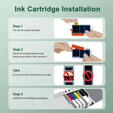 923 923e Ink Cartridge WITH Chip Compatible for HP 923 923e 923XL OfficeJet Pro 8130 8135e 8138e 8139e 8120 8122e OfficeJet 8124e 8125e 8132e 8134e Printer Black Cyan Magenta Yellow (4-Pack)
