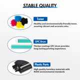 Arcon TN221 TN225 Toner Cartridge Replacement Compatible for Brother TN-221 TN-225 to use with HL-3140CW HL-3170CDW HL-3180CDW MFC-9130CW Printer (Black, Cyan, Magenta, Yellow, 4 Pack)