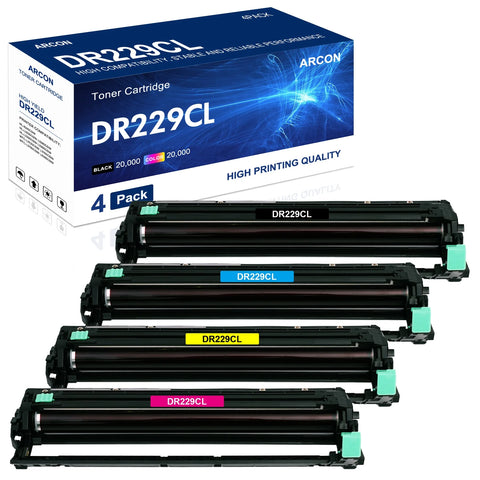 DR229 DR-229CL Drum Unit (NOT Toner) Compatible for Brother DR229 TN229 TN229XL DR-229 HL-L3280CDW MFC-L3720CDW HL-L3300CDW HL-L3220CW HL-L3295CDW HL-L8245CDW Printer 4-Pack