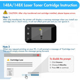148A Toner Cartridge (with Chip, 3000 Pages) Compatible for HP 148A 148X W1480A W1480X for Pro 4001dw 4001dn 4001n MFP 4101fdw 4101fdn Printer (2 Black)