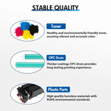 414X Toner Cartridges 4 Pack with Chip Compatible for HP 414X 414A W2020X W2021X W2022X W2023X Color LaserJet Pro MFP M479fdw MFP M479fdn M454dn M454dw M455dn (Black, Cyan, Magenta, Yellow)