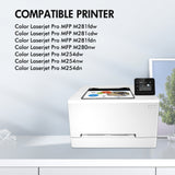 202X Toner Cartridges Compatible for HP 202X 202A CF500X CF500A HP Color LaserJet Pro MFP M281fdw M254dw M281cdw M281fdn M281 M254 CF501A CF502A CF503A Printer Ink (Black Cyan Yellow Magenta)