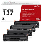 137 Toner Cartridge for Canon 137 CRG137 ImageCLASS MF230 MF242dw MF244dw MF232dw MF236n MF247dw MF229dw D570 Satera MF224dw Printer(Black,4-Pack)