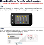 206A Toner Cartridges 4 Pack (with Chip) Compatible for HP 206A 206X for HP Color Laserjet Pro MFP M283fdw M283cdw Pro M255dw M283 M255 Printer High Yield (Black Cyan Yellow Magenta)