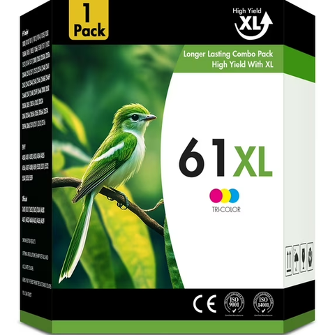 61XL 61 Ink Cartridges Compatible for Printer Ink HP 61 Tir-Color, 1Pack Tir-Color ink cartridge 61xl