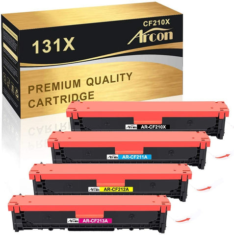 Arcon Compatible Toner Cartridge Replacement for HP 131A CF210A 131X CF210X for Laserjet Pro 200 Color M251nw MFP M276nw M251 M276 CF211A CF212A CF213A Printer Ink (Black Cyan Yellow Magenta, 4-Pack)