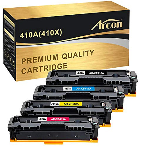 Arcon Compatible NO CHIP Toner Cartridge Replacement for HP 414A W2020A W2021A W2022A W2023A for HP Color Laserjet Pro MFP M479fdw M454dw M454dn M479 M454 M479dw M479dn Toner Printer (KCMY,4-Pack)