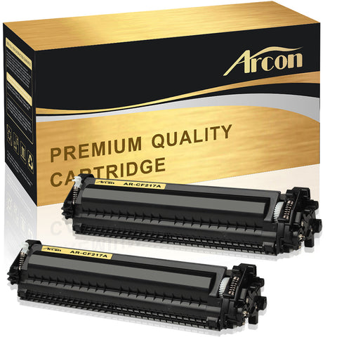 Arcon 2 Packs Compatible for HP 17A CF217A M130nw HP M102w Toner Cartridge HP M130fw Pro M102w HP LaserJet Pro MFP M130nw MFP M130fw M130fn M130a M102a Laserjet 17a Black Laser Printer Toner Ink