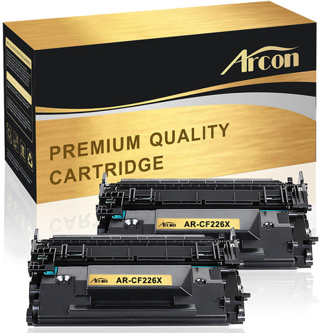 Arcon 2PK 9,000 High Yield Compatible for HP 26X CF226X 26A CF226A MFP M426fdw M402n Toner Cartridge for HP Laserjet Pro M402n M402dn M402dw M402d, MFP M426dw M426fdw M426fdn Toner Printer Black Ink