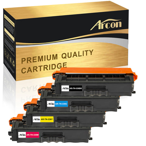 Arcon 4 Packs Compatible for Brother TN336 TN-336 TN331 Toner Cartridges Replacement for TN 336 Brother MFC L8850cdw Brother MFC-L8850CDW HL-L8350CDW MFC-L8600CDW HL-L8250CDN HL-L8350CDWT Printer