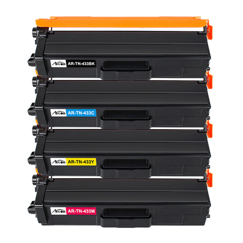 Arcon 4Pack TN433 TN431 Compatible for Brother TN-433 TN-431 Toner Cartridge Brother HL-l8360cdw HL-l8260cdw HL-l8360cdwt MFC-l8610cdw MFC-l8900cdw L8900cdw L8360cdw Color Laser All-in-One Printer Ink