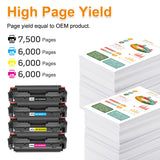 Arcon Compatible High Yield Toner Cartridge Replacement for HP 414X W2020X 414A HP Color Laserjet Pro MFP M479fdw M454dw M479fdn M454dn Toner Printer (Black Cyan Yellow Magenta, 4-Pack)