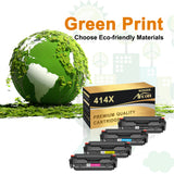 Arcon Compatible High Yield Toner Cartridge Replacement for HP 414X W2020X 414A HP Color Laserjet Pro MFP M479fdw M454dw M479fdn M454dn Toner Printer (Black Cyan Yellow Magenta, 4-Pack)
