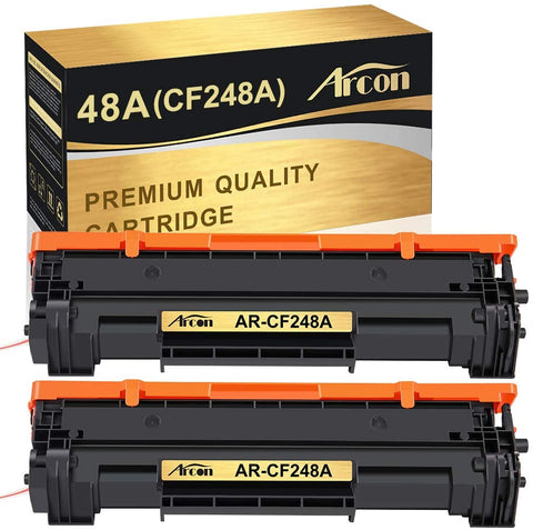 Arcon Compatible Toner Cartridge Replacement for HP 48A CF248A HP M15W HP M28W M29W HP Laserjet Pro M15w M15a M16a M16w HP Laserjet MFP M28w M28a M29a MFP M29w 48A CF248A Printer Toner (Black,2 Packs)