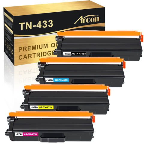 Arcon Compatible Toner Cartridge Replacement for Brother TN433 TN-433 TN431 Brother HL-L8360CDW MFC-L8900CDW HL-L8360CDWT HLL8260CDW HLL8360CDW MFC-L8610CDW L8360cdw L8900cdw Toner Printer TN433BK